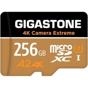 GIGASTONE 256GB Micro SD Card, 4K Camera Extreme, MicroSDXC Memory Card
